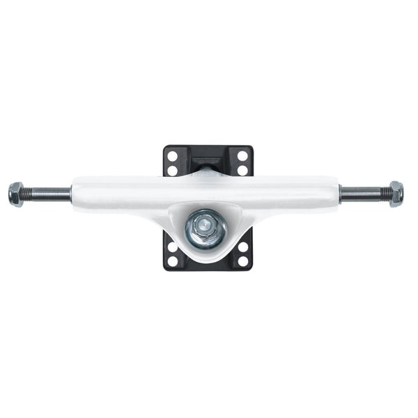 Slappy ST1 Classic Painted (8 Hole Baseplate) White / Black Skateboard Trucks - 5.5