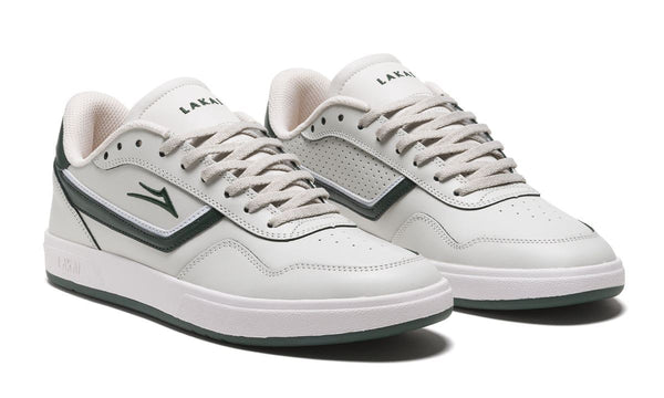 Lakai Terrace Leather Skate Shoes - Cream / Pine - Skatewarehouse.co.uk
