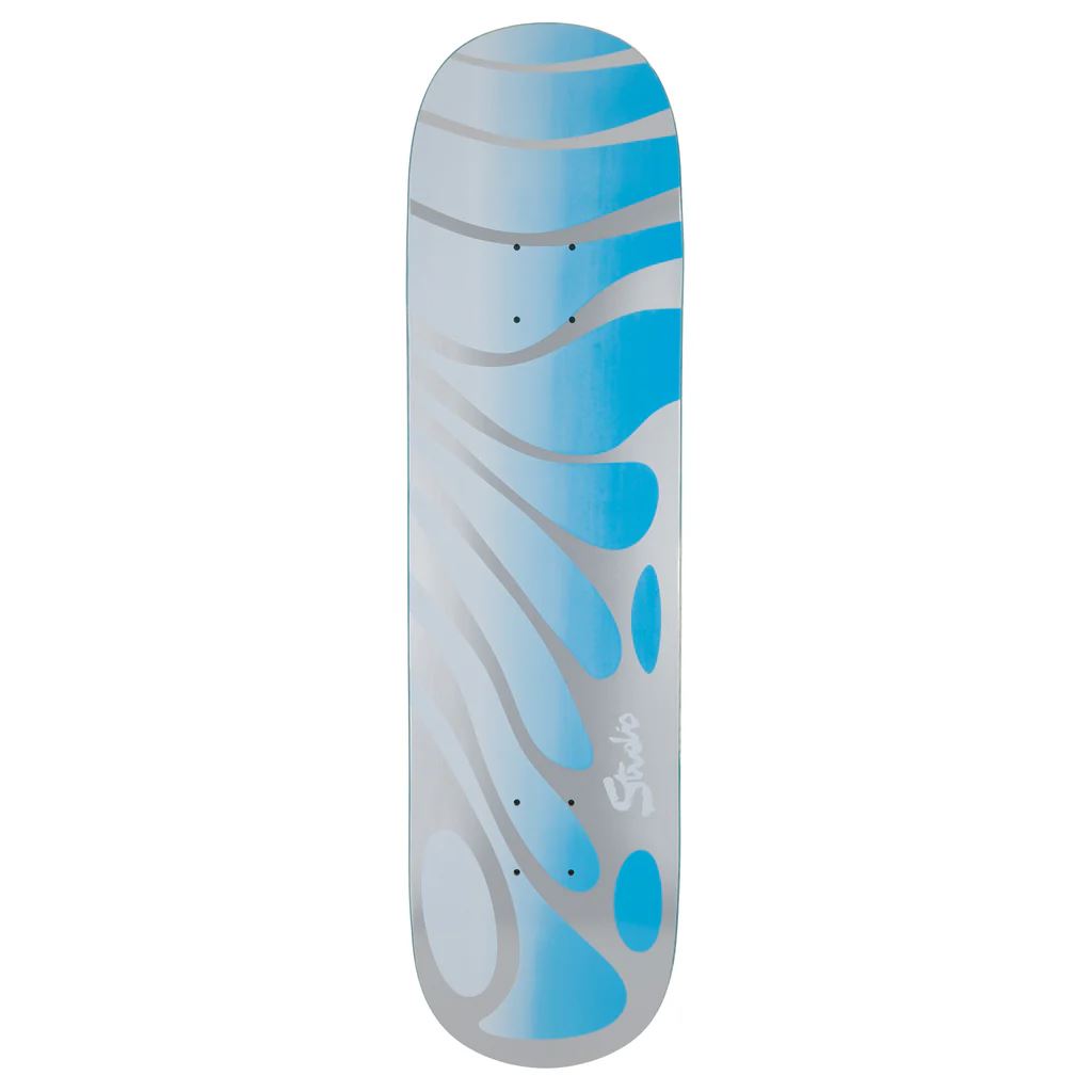 Studio Skateboards Organic Plus Silver/Blue Fade Skateboard Deck - 8.375"