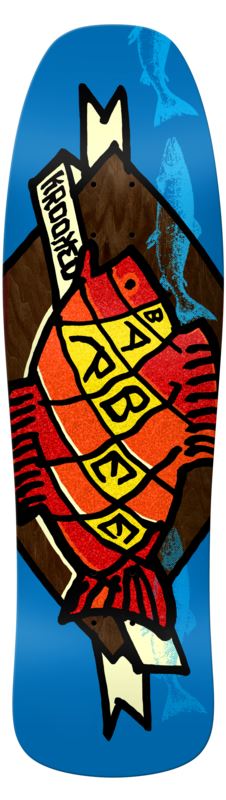 Krooked Barbee Trophy (Blue) Skateboard Deck - 9.5"