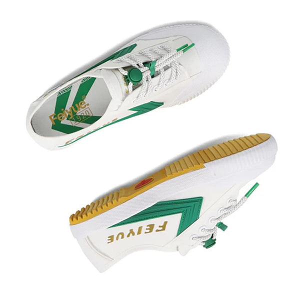 Feiyue Footwear Fe Lo 1920 EXO Martial Arts/Gym/Lifing Shoes - White / Green - Skatewarehouse.co.uk