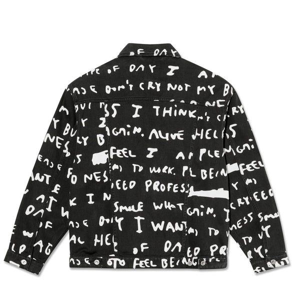 Polar Skate Co Patrik Jacket | Sad Notes (Black / White) - M