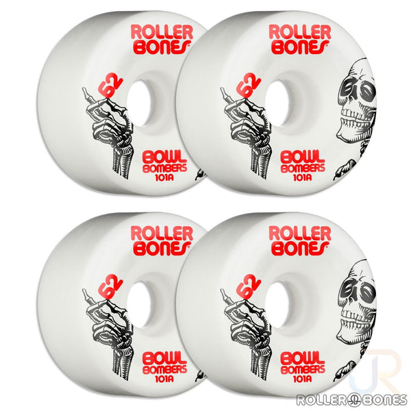 Rollerbones - Bowl Bombers White (8) - / 101a Skateboard Wheels