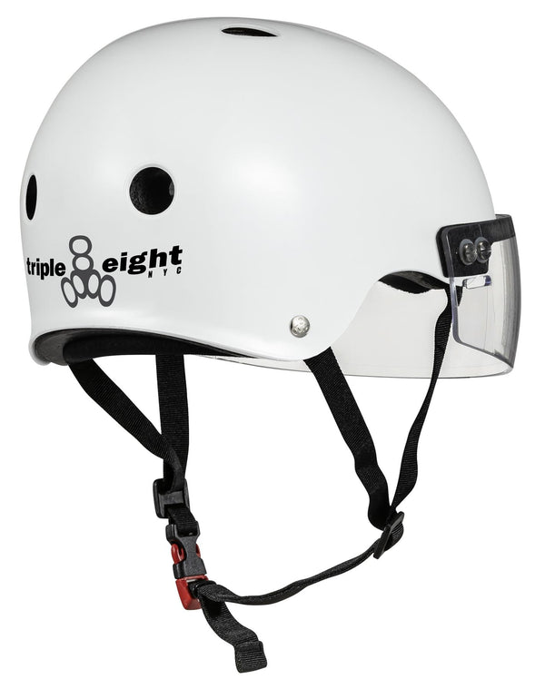 Triple Eight Sweatsaver Cert Helmet Visor White - Skatewarehouse.co.uk