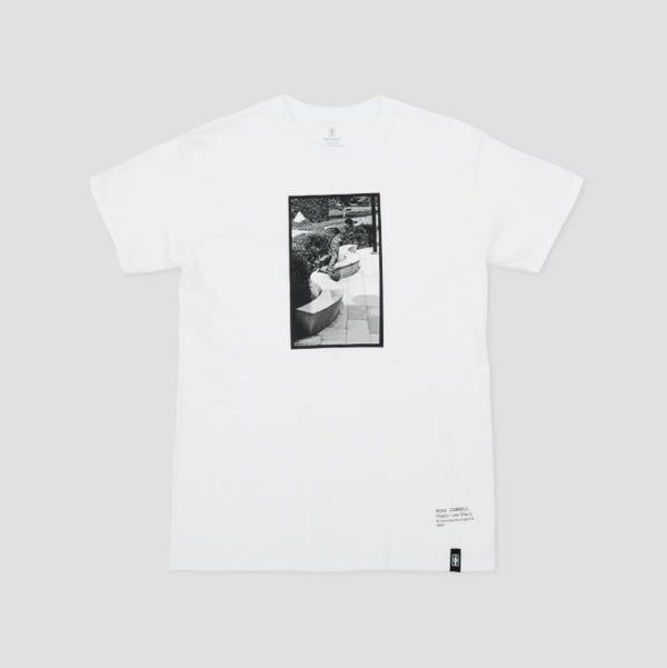 Girl Shot by Leo Sharp Mike Carroll Tee White - Skatewarehouse.co.uk