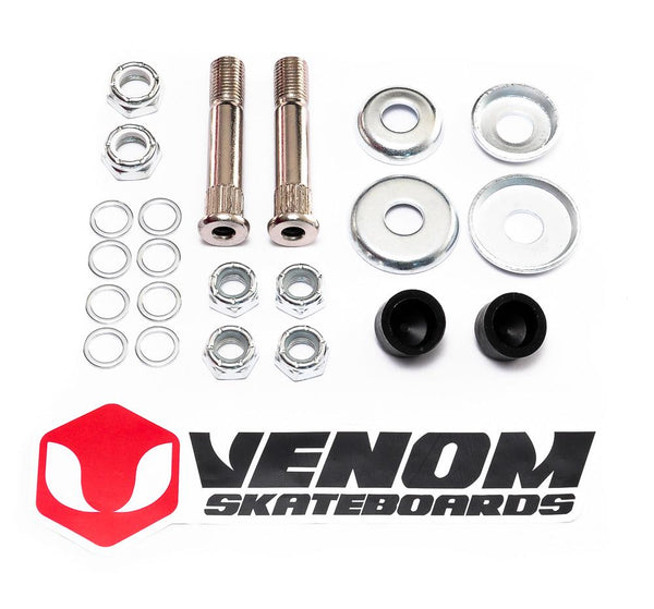 Venom Skateboards Universal Truck Rebuild Kit with Lightweight Hollow Kingpins - Skatewarehouse.co.uk