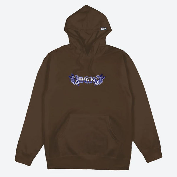 DGK Avenue Hooded Fleece Dark Chocolate - Skatewarehouse.co.uk
