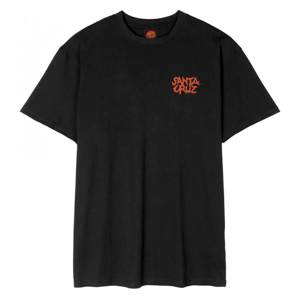 Santa Cruz T-Shirt Knox Firepit Dot - Black - Skatewarehouse.co.uk