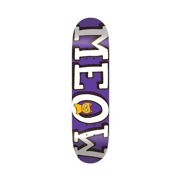 Meow DSM Logo Purple Skateboard Deck - 8.0