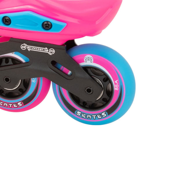 FR EZX Adjustable In-Line Skates - Pink / Sky Blue