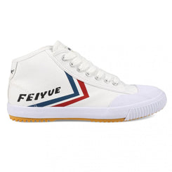 Feiyue Footwear Fe Lo Mid 1920 Martial Arts/Gym/Lifing Shoes - White / Blue / Red - Skatewarehouse.co.uk