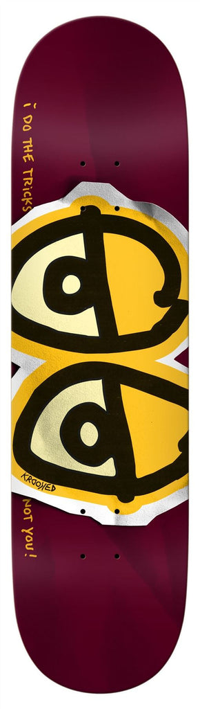Krooked Dbx Eyes Wine Skateboard Deck - 8.5"