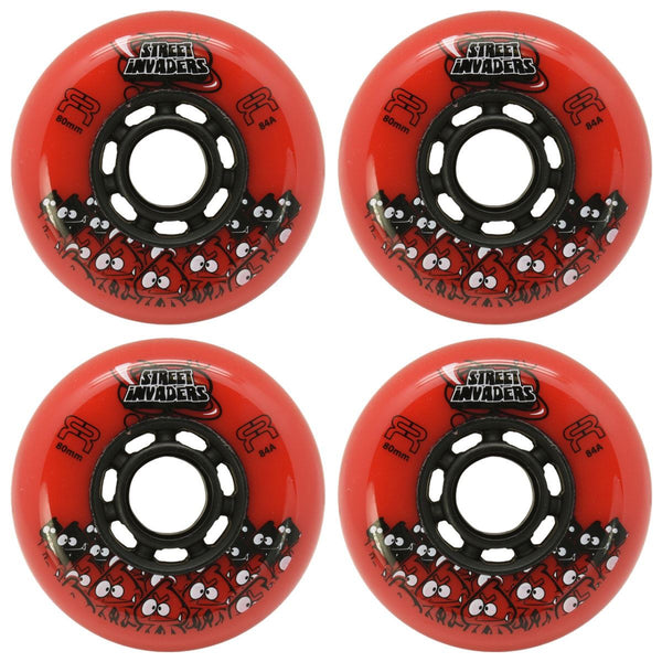 FR Street INVADER II Wheels - Red - 80mm (Set of 4)