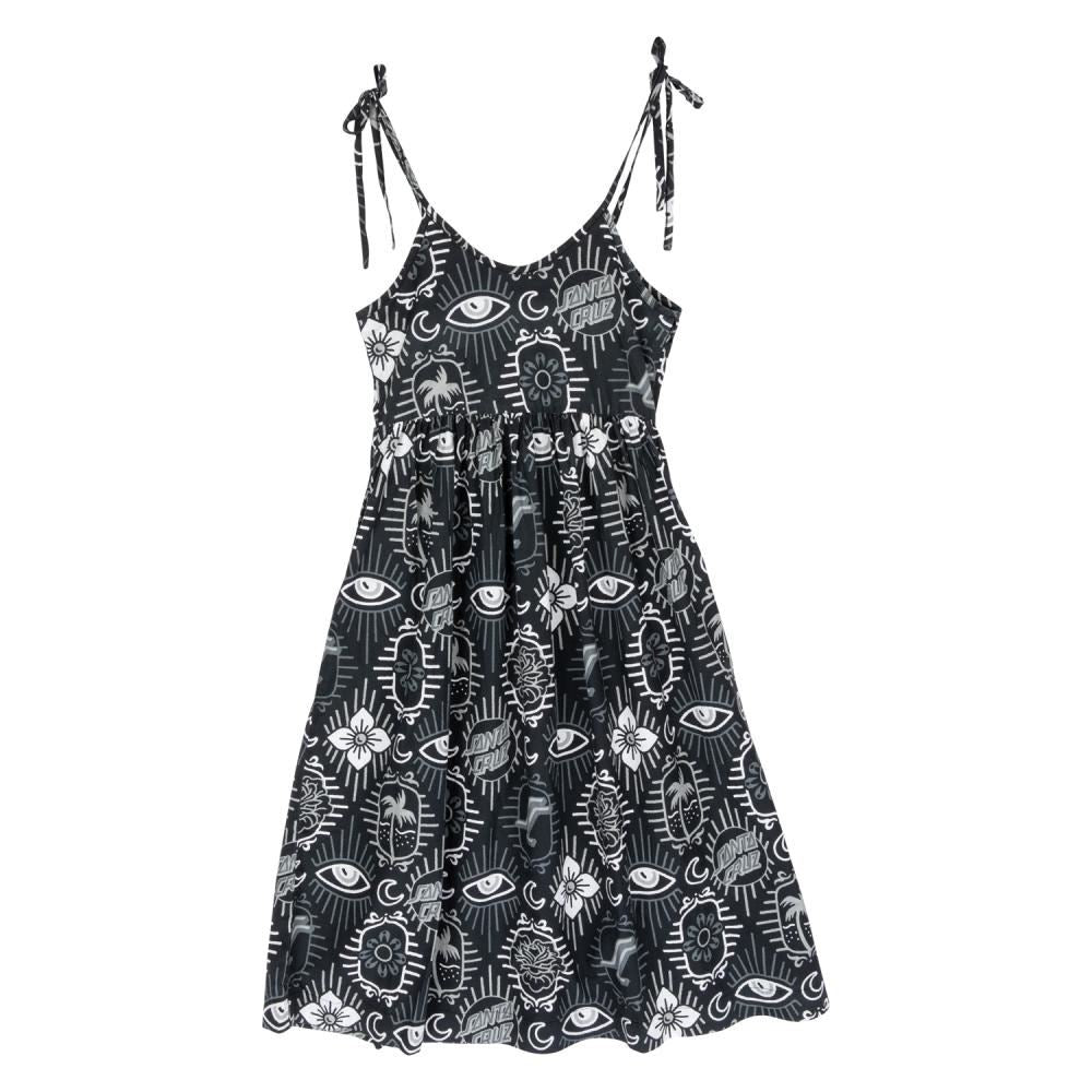 Santa Cruz Womens Dress Patchwork Dress - Black Patchwork - Skatewarehouse.co.uk