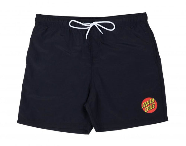 Santa Cruz Shorts Classic Dot Swim Short - Black - Skatewarehouse.co.uk