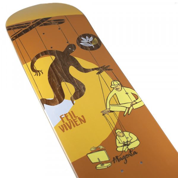 Magenta Vivien Feil Extravision  Skateboard Deck - 8.25
