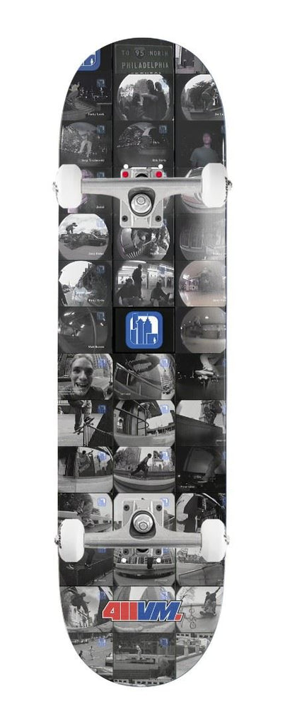 411 VM Metrospective Frame Grab Multi x Venom Custom Complete Skateboard - 8.25"