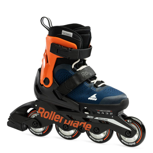 Rollerblade Microblade Blu/Org Kids Inline Recreational Skate - Skatewarehouse.co.uk
