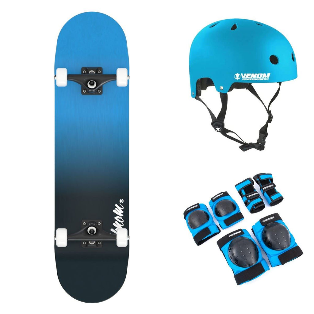 Venom My First Fade Blue/Black Complete Skateboard Bundle - 8.25"