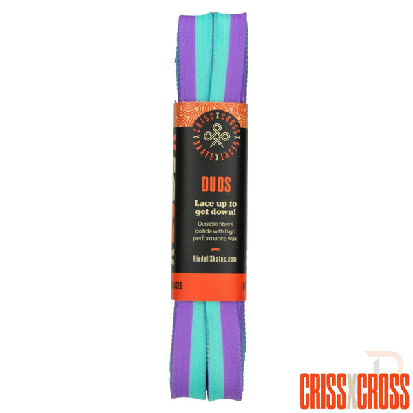 Criss Cross X Derby Laces - Duo - Teal / Violet - 90