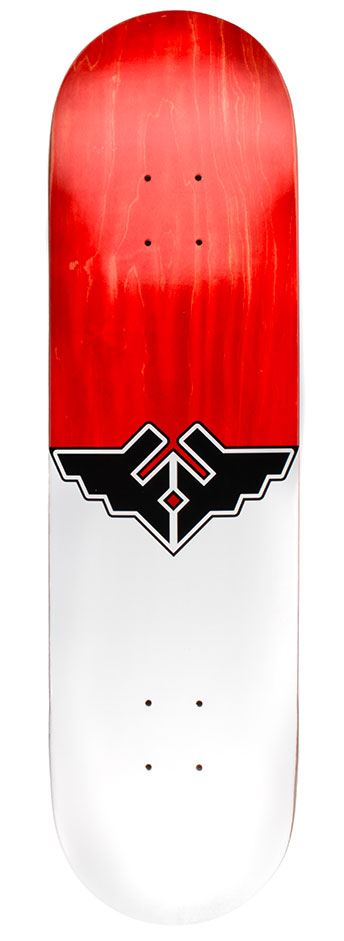 Fracture Wings V1 Red Skateboard Deck -  8.0