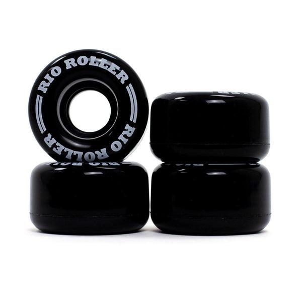 Rio Roller Coaster Quad Roller Skate Wheels x4 - Black - 62mm x 36mm - Skatewarehouse.co.uk
