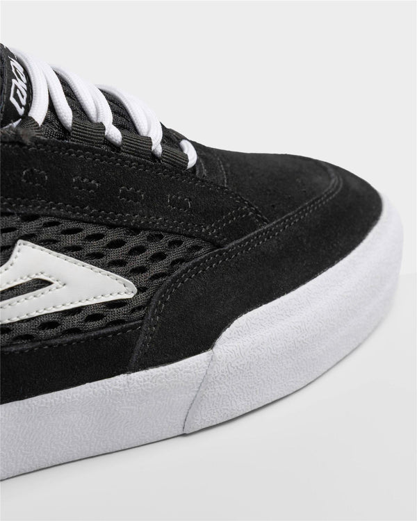 Lakai Aran Skate Shoes Black White Suede