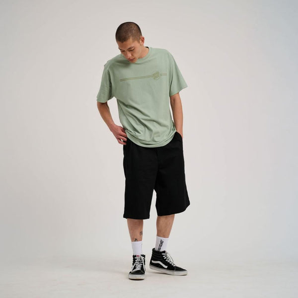 Santa Cruz T-Shirt Tonal Opus Dot Stripe T-Shirt - Moon Rock - Skatewarehouse.co.uk