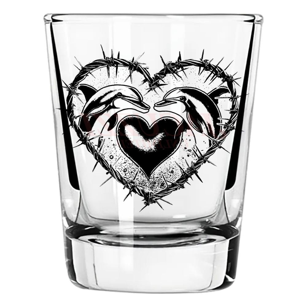 Jacuzzi Dolphin Logo 1oz Shot Glass Clear 6PK Accessories