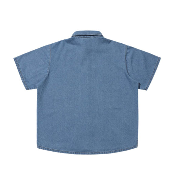 Helas Bad Washed Denim Shirt (Light Blue)