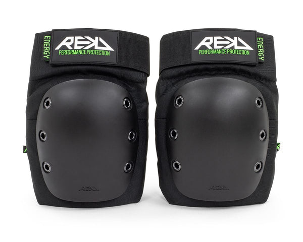 REKD Energy Skateboard Skate Scooter BMX Ramp Knee Pads - Black - Skatewarehouse.co.uk