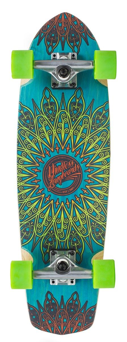Mindless Mandala Blue Cruiser Skateboard - 8.125