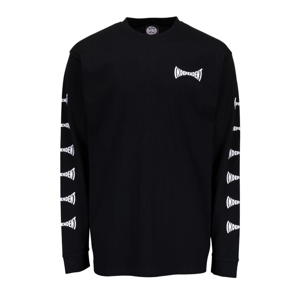 Independent Longsleeve T-Shirt Span L/S T-Shirt - Black - Skatewarehouse.co.uk