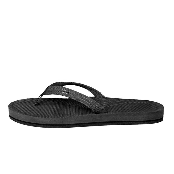 Indosole - Womens Flip Flops - Easy Living - Black Shoes