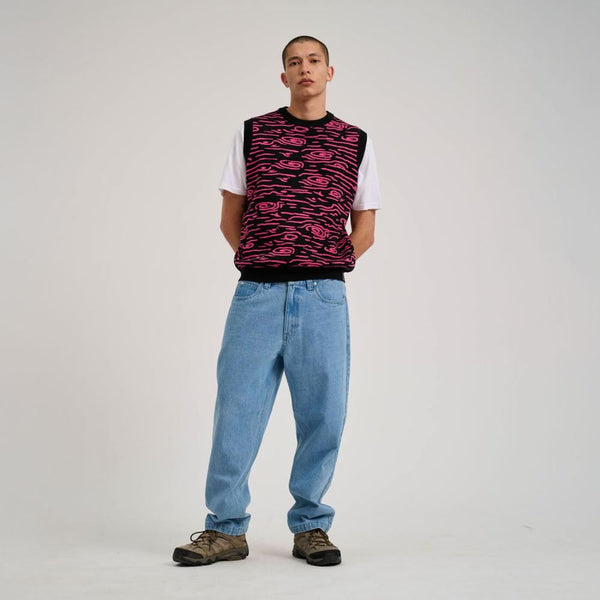 Santa Cruz Knit Vest Octo Knit Vest - Neon Wood - Skatewarehouse.co.uk