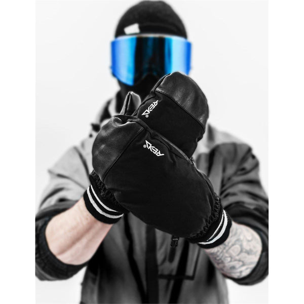 REKD Icon Under Cuff Snow Mitts - Black - Skatewarehouse.co.uk