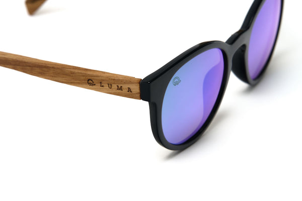 Luma Tidepool Recycled Sunglasses - Black/Green - Skatewarehouse.co.uk