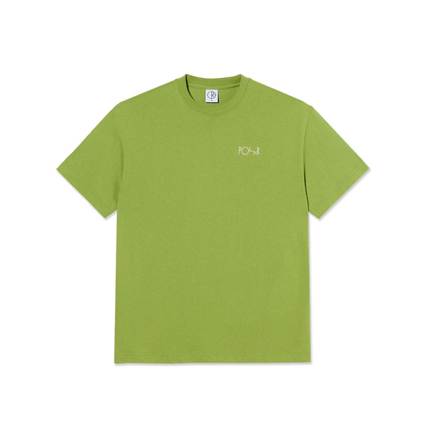 Polar Skate Co Contrast Tee I Stroke Logo (Peridot) - S