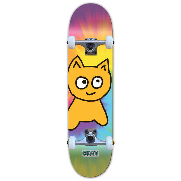 Meow Big Cat Tie Dye Complete Skateboard - 7.25