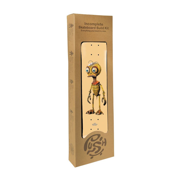 Push Bee Zombie FP Incomplete Peach Skateboard Deck - 8.25