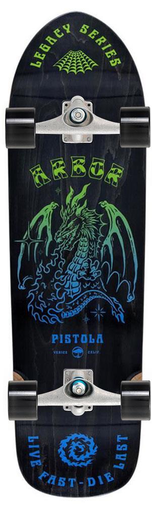 Arbor Legacy Pistola Spellbound x Carver Custom Surf Skate Skateboard CX - 9.25