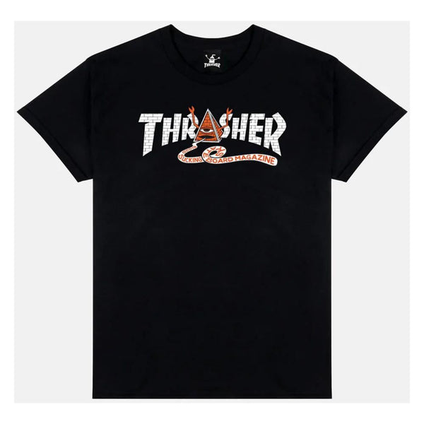 Thrasher x Toy Machine T-Shirt Pyramid - Black - Skatewarehouse.co.uk