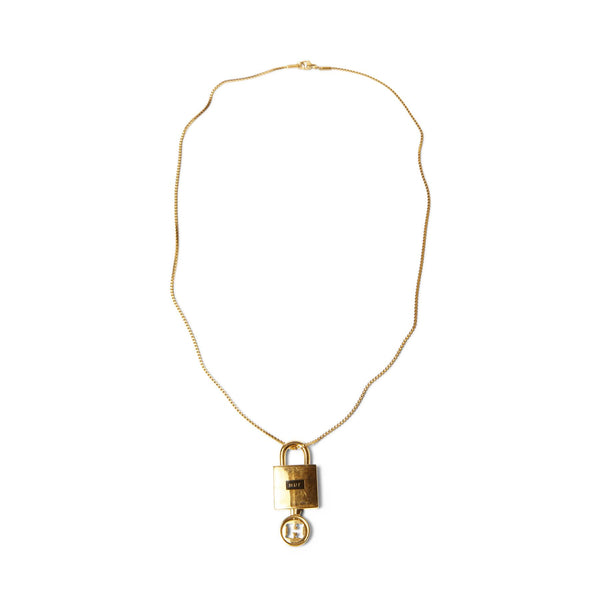 HUF Lock & Key Pendant (Gold) Accessories - One Size