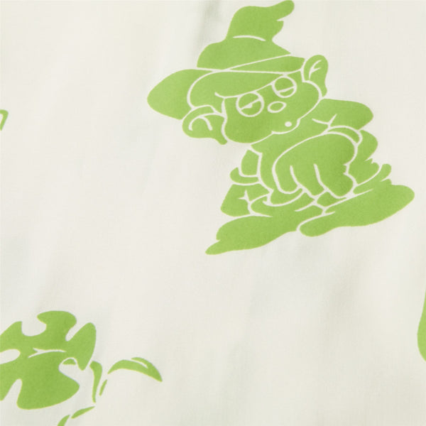Trip Flocked S / S Resort Shirt (White)