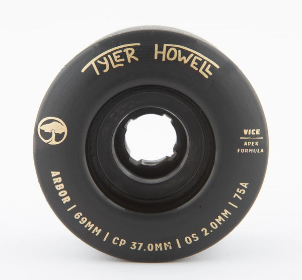 Arbor Signature Skateboard Wheels Vice Tyler Howell 75a - Black - Skatewarehouse.co.uk