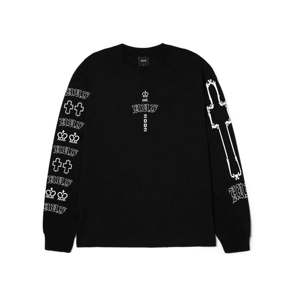 HUF Hard Luxe LS Tee (Black) - L
