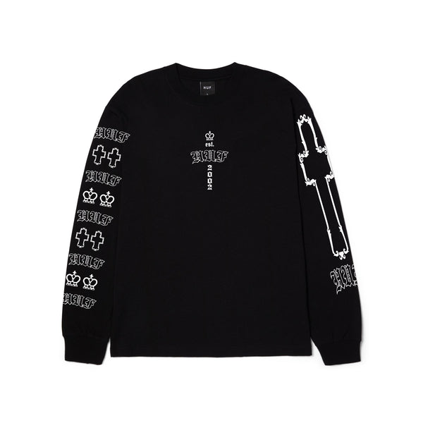 HUF Hard Luxe LS Tee (Black) - L