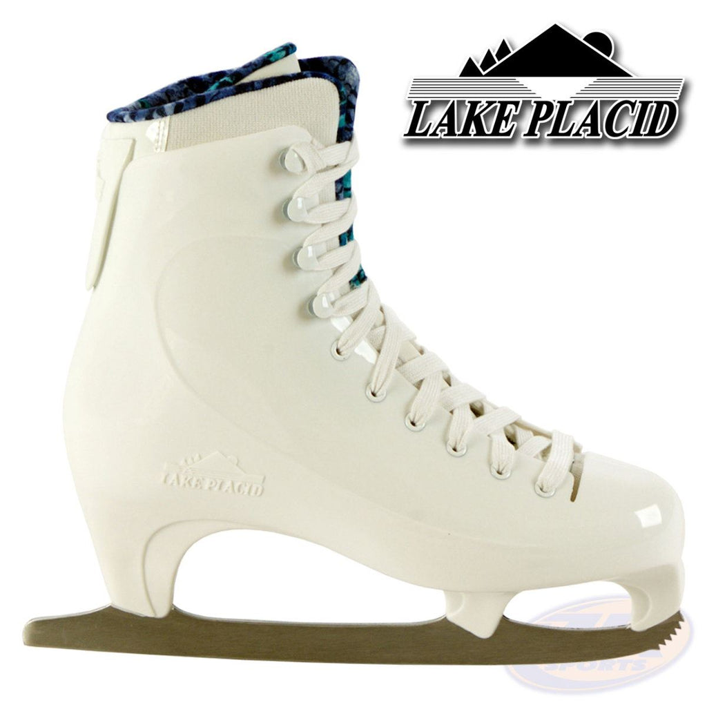 Lake Placid 687 Moulded Ice Skates - White