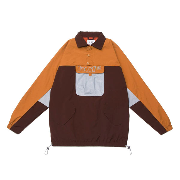 HUF Womens Blocked Windbreaker (Burnt Orange) Apparel - XS