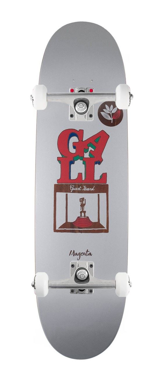 Magenta Fred Gall Guest Board (1993 Old School Shape) x Venom Custom Complete Skateboard - 8.4
